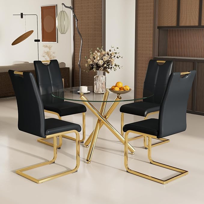 Celeste Round Glass Dining Set