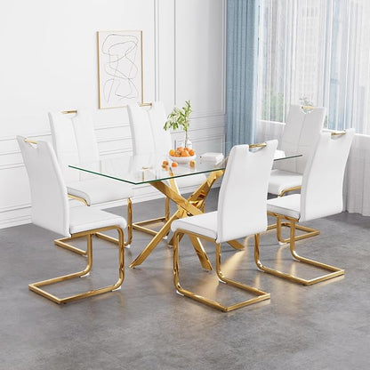 Celeste Rectangular Glass Dining Set