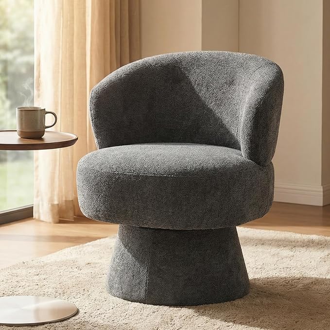 LunaBelle™ Chenille Swivel Chair