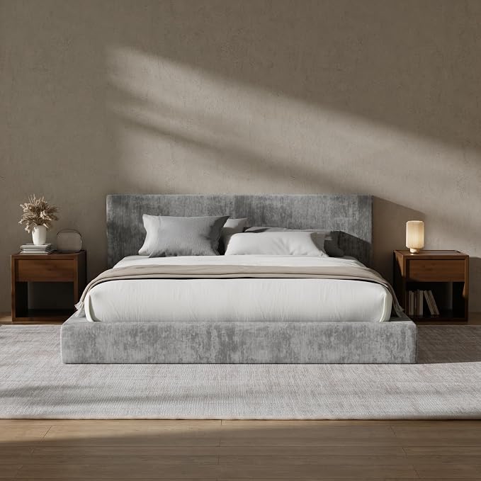 Cloud Chenille Upholstered Bed