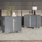 Modern High Gloss Dresser with Chrome Mirror Handles
