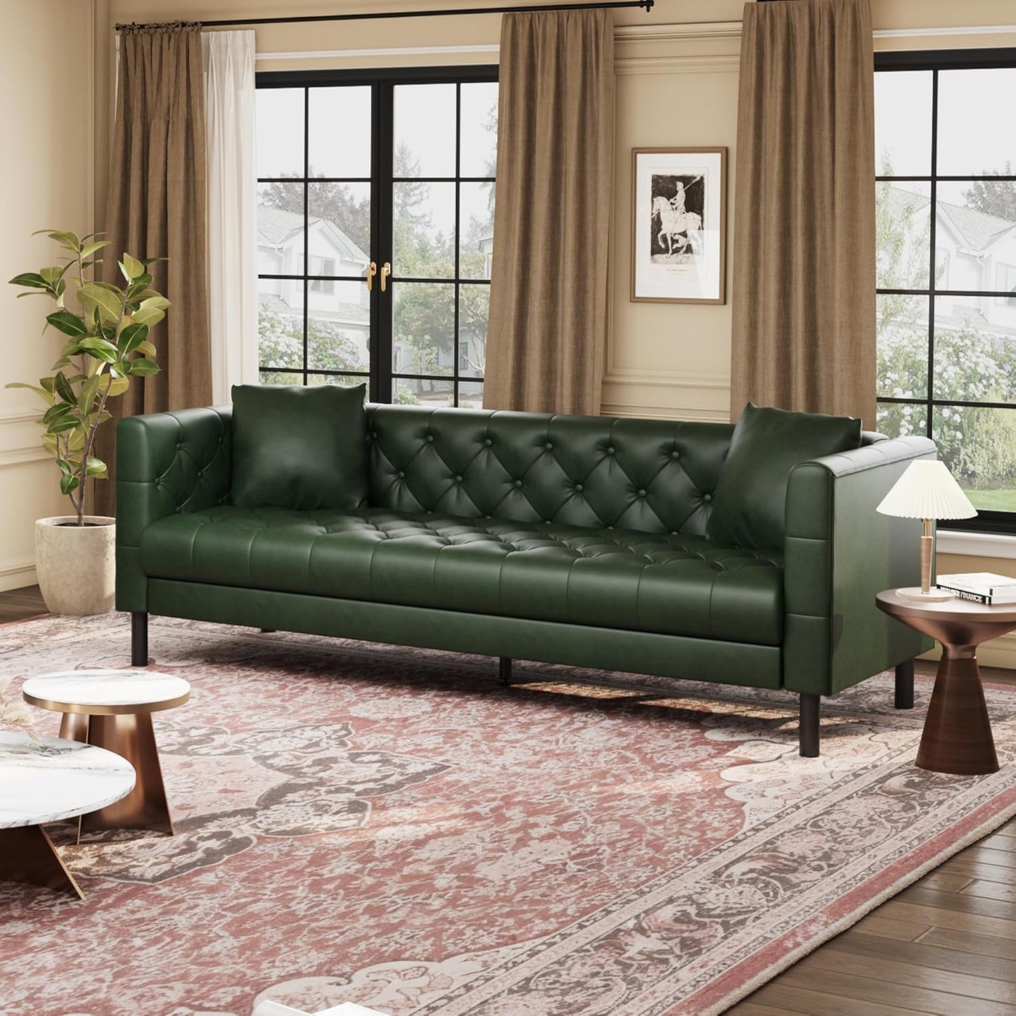 Heritage Tufted Leather Sofa