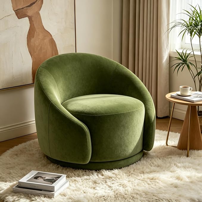 Sherpa Swivel Barrel Accent Chair