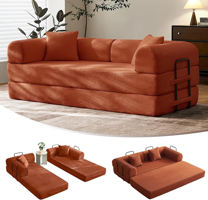 CloudRest Corduroy Sleeper Sofa Bed