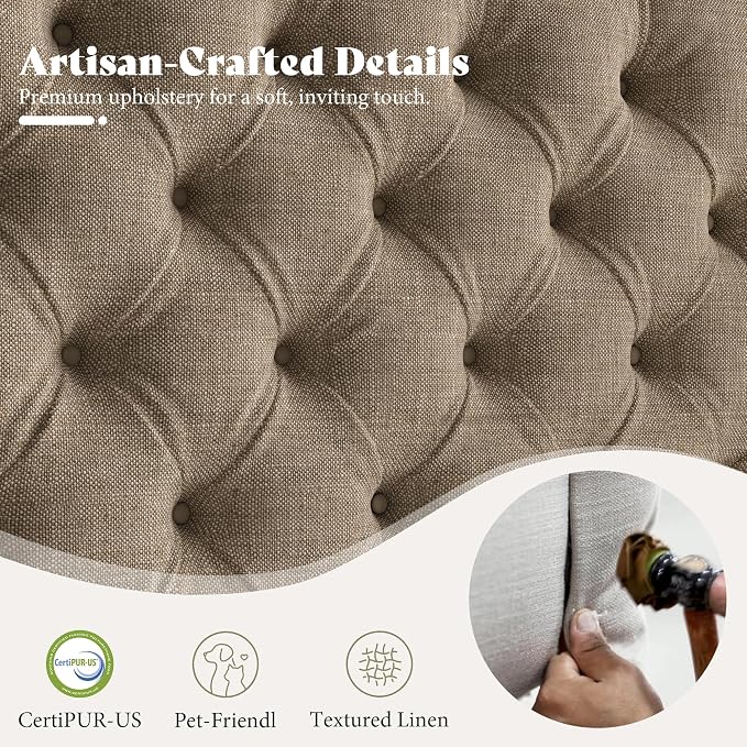 Luxe Diamond Tufted Wingback Bed