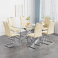 Celeste Rectangular Glass Dining Set