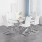 Celeste Rectangular Glass Dining Set