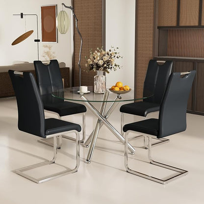 Celeste Round Glass Dining Set