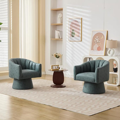 Highgate™ 360° Faux Leather Swivel Barrel Chair