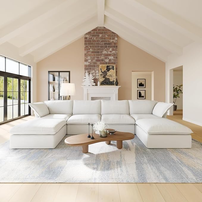 Modern Hemp Velvet Modular Sectional Sofa