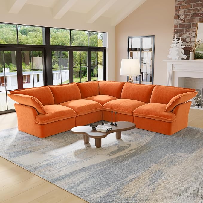 Modern Hemp Velvet Modular Sectional Sofa