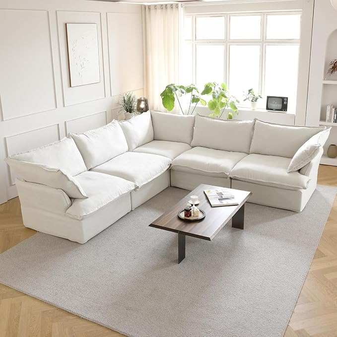 Modern Hemp Velvet Modular Sectional Sofa
