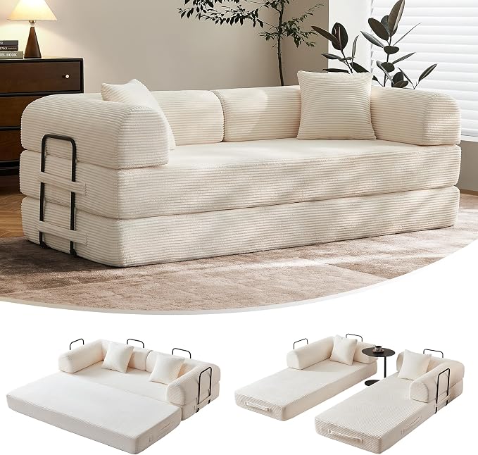 CloudRest Corduroy Sleeper Sofa Bed