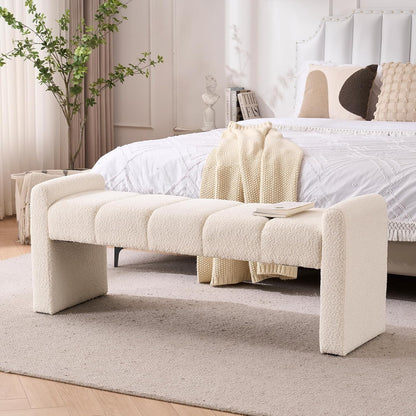 Modern Channel Tufted Upholstered Bench