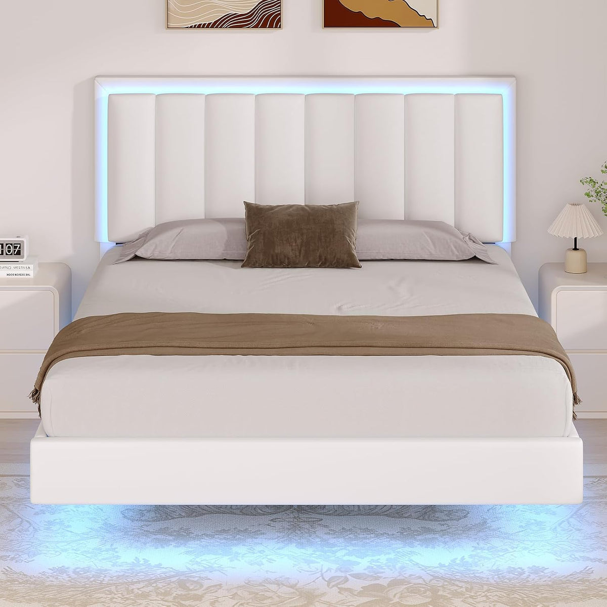 Floating LED Platform Bed