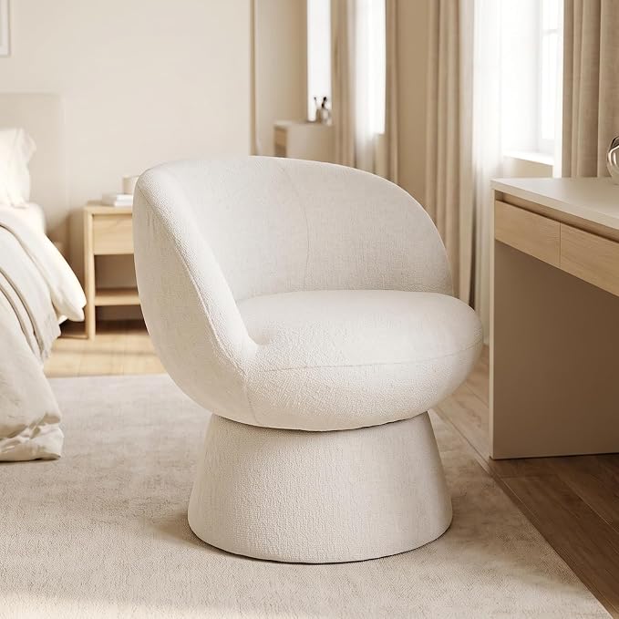 LunaBelle™ Chenille Swivel Chair