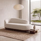 Modern Curved Bouclé Chaise Lounge