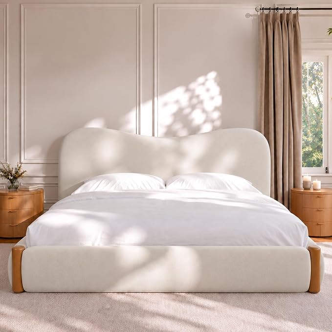 Cloud Curve Upholstered Platform Bed