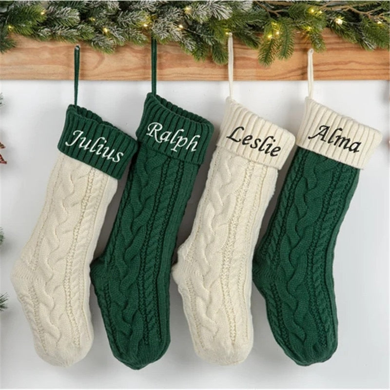 Christmas Supplies Decorative, Knitted Socks Stockings Embroidery